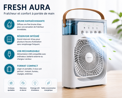 Ventilateur Rafraîchisseur d'Air Portable Fresh Aura